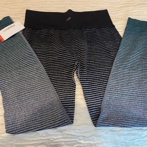 NWT Marika Heather Charcoal Dip-Dye Leggings Size L